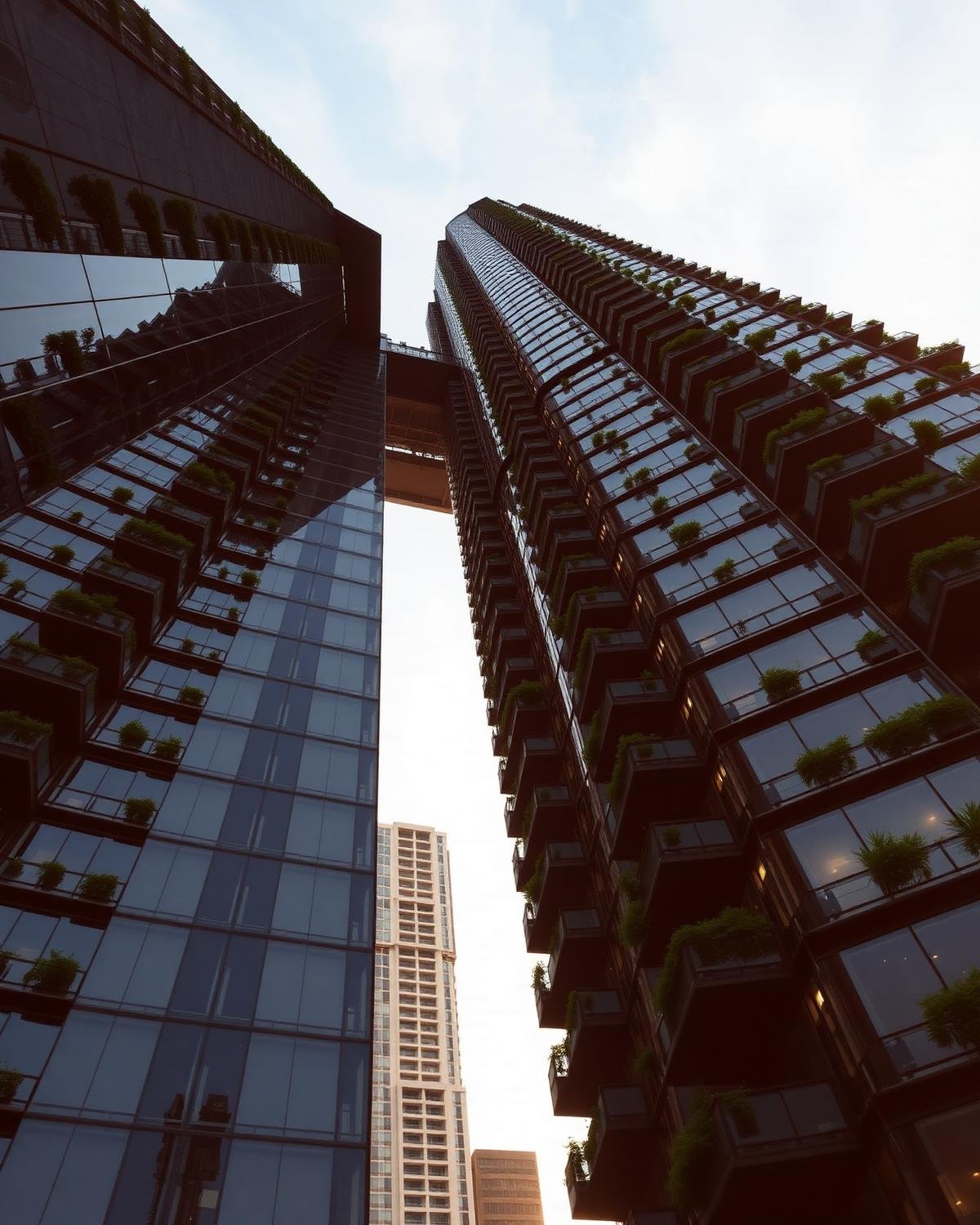 Luxury tower with vertical gardens